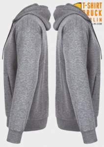 Hakro- Kapuzen-Sweatshirt grau-meliert Seitenansicht