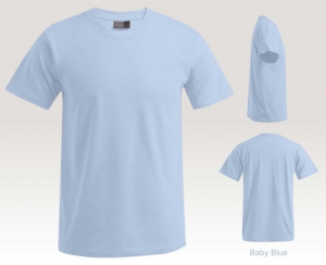 Hellblaues T-Shirt mit Rundausschnitt