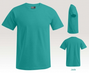 T-Shirt in der Farbe Jade, Die Farbe Jade zeigt eine Variation von Grün