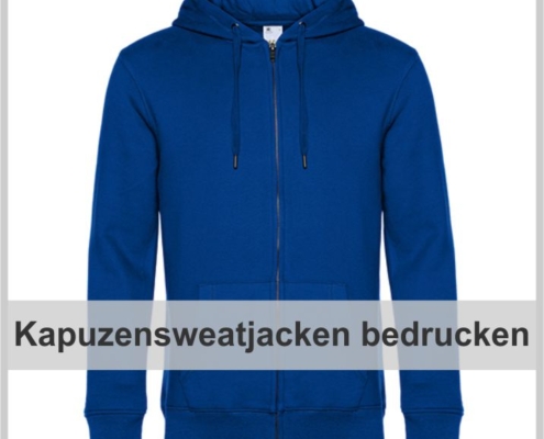 Kapuzensweatjacken bedrucken